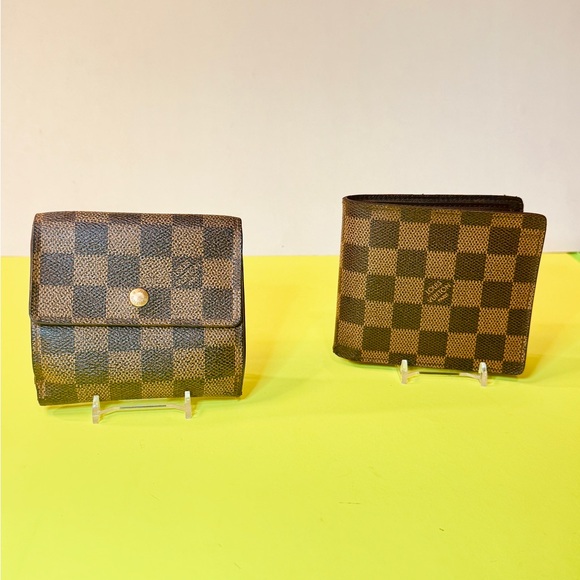 Louis Vuitton Handbags - Louis Vuitton Damier set of 2  Brown Leather wallet 
1 for women and 1 for man.